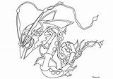 Mega Pokemon Rayquaza Coloring Pages Sketch Page sketch template