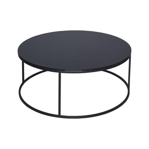 Buy Black Glass and Metal Circular Coffee Table from Fusion Living