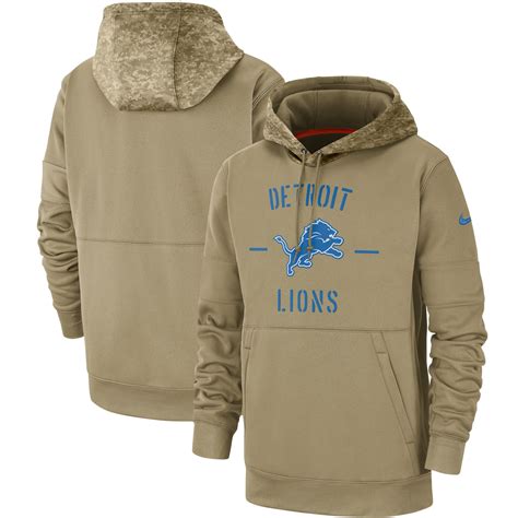 Detroit Lions Nike 2019 Salute to Service Sideline Therma Pullover ...