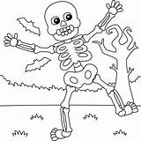 Dancing Skeleton Halloween Coloring Page For Kids 7528048 Vector Art At  sketch template