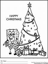 Spongebob Christmas Coloring Pages Free Printable Download And Print  sketch template