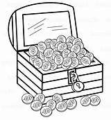 Treasure Chest Coloring Page sketch template
