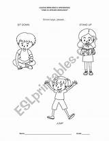 Stand Up Sit Down Coloring Sketch Page sketch template