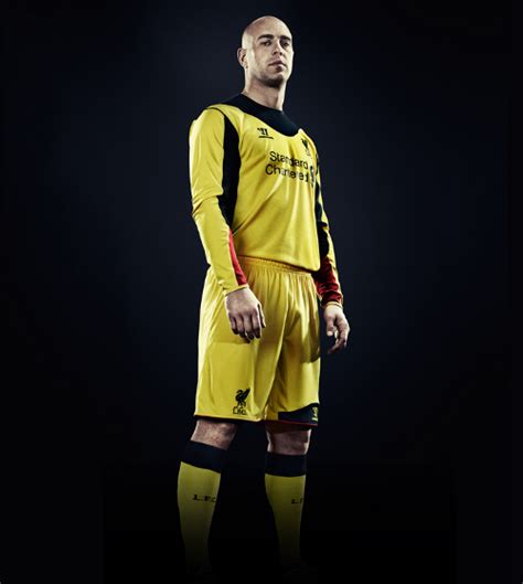 New Liverpool Goalkeeper Jersey 2012-2013 Pepe Reina Yellow LFC Away GK Kit 12-13 | Football Kit ...