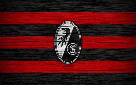 Download wallpapers Freiburg, 4k, Bundesliga, logo, Germany, wooden ...