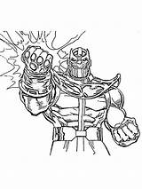 Thanos coloring Pages sketch template