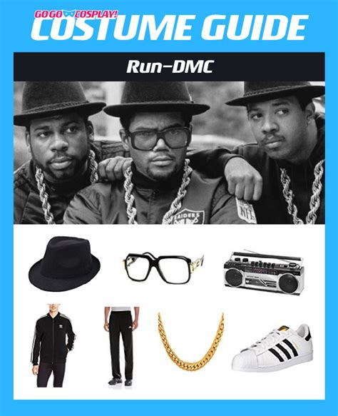 Run-DMC Costume Guide w/ ADIDAS Jumpsuit and Hat