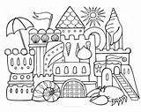 Free Printable Sand Castle Coloring Page  sketch template