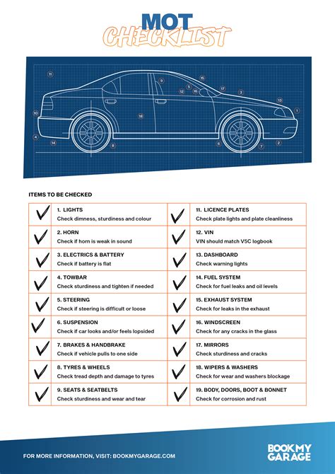 MOT Checklist: Get Your Car Ready for Its MOT | BookMyGarage