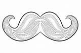 Mustache Coloring Page sketch template