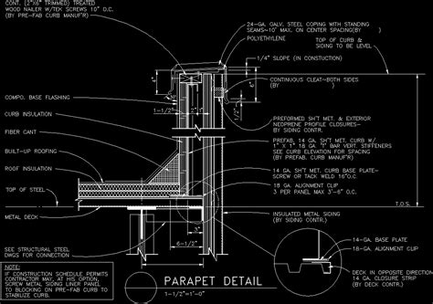 Parapet Detal DWG Section for AutoCAD • Designs CAD