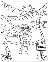Free Printable Luau Coloring Pages  A Crazy Family sketch template