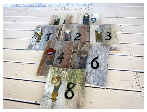 DIY Rustic Wedding Table Numbers - 2 Bees in a Pod