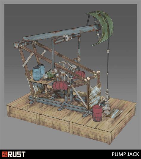 Rust - Pump Jack, Howard Schechtman on ArtStation at https://www.artstation.com/artwork/EvWG4 ...