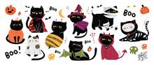 Autumn Halloween Cat Art Print Free Stock Photo - Public Domain Pictures