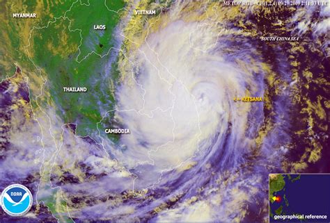 Typhoon Ketsana struck Vietnam with with of 167km per hour, late on 29 ...