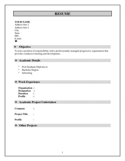 Free Blank Resume Templates For Microsoft Word Awesome within Blank Resume Templates For ...