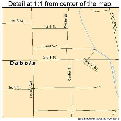 Dubois Idaho Street Map 1622960