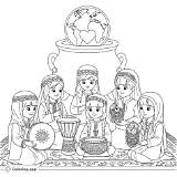 Childrens Cultural Exchange  Coloringapp sketch template