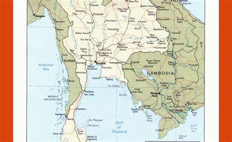 Thailand Political Wall Map Maps – Otosection