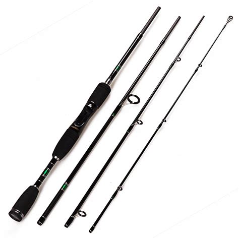 High Quality Spinning Fishing Rod 1.98m/4 12lb/1/8 3/8 oz/4 section Medium Carbon Portable Lure ...