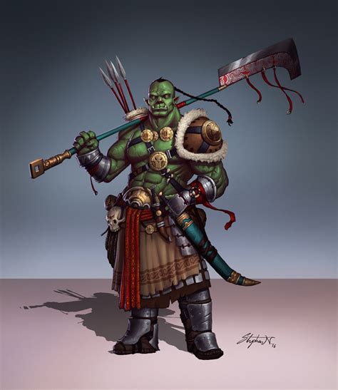 Pin by Hanny Cnossen on D&D Inspiration Board | Half orc barbarian ...