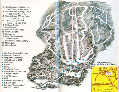 1972-73 Magic Mountain Trail Map - New England Ski Map Database - NewEnglandSkiHistory.com