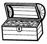 A Drawing Of Treasure Chest In Bold Line Coloring Page  Kids Play Color sketch template