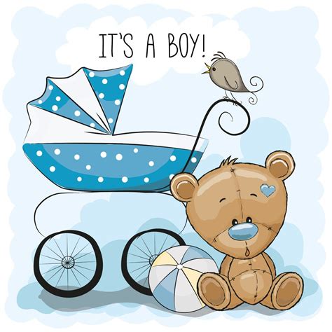 Baby Boy Teddy Bear Cartoon