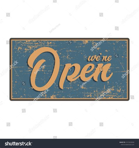 Open Vintage Signage Vector Stock Vector (Royalty Free) 1015923028 ...