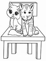Cute Cat Coloring Pages  Free Printable For Kids sketch template