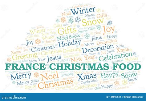 France Christmas Food Word Cloud Stock Illustration - Illustration of ...