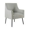 Modern Accent Chair Gray Woven - Homepop: Upholstered, Metal Legs ...