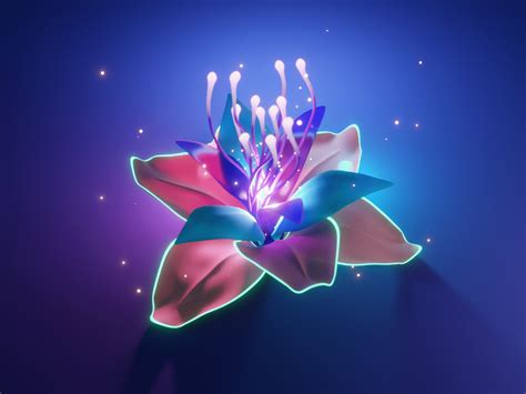 3D Glowing Flower | Blender on Behance