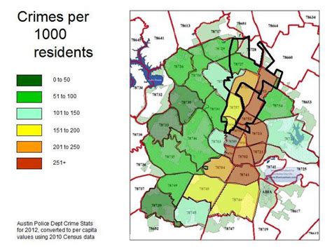 Austin crime map - Crime map Austin (Texas - USA)