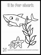 S Is For Shark Coloring Page Cursive Font  The Art Kit sketch template