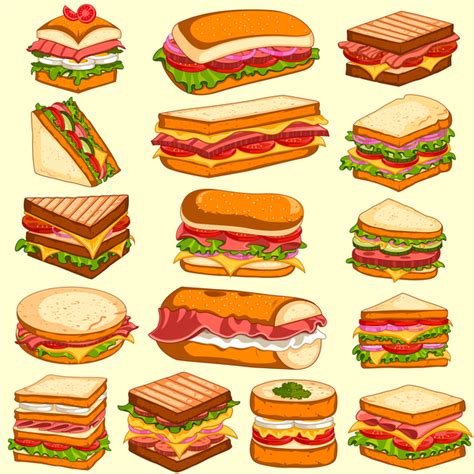 Sandwich Vector at Vectorified.com | Collection of Sandwich Vector free for personal use