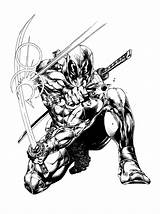 Deadpool Printable Coloring Pages sketch template