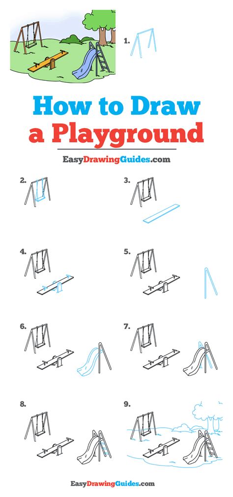 How to Draw a Playground - Really Easy Drawing Tutorial | Drawing tutorial easy, Easy drawings ...