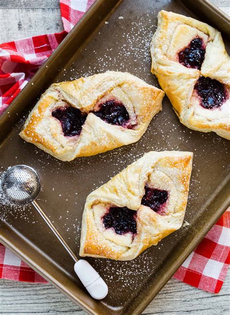 Easy Cherry Cream Cheese Danish - Garnish with Lemon