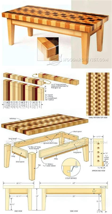 Coffee Table Plans - Furniture Plans and Projects | WoodArchivist.com | Furniture plans, Coffee ...