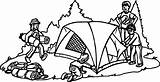 Camper Camping Coloring Pages sketch template