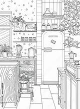 Refrigerator Coloring Page sketch template