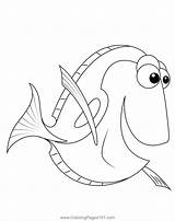 Smiling Dory Coloring Page For Kids  Free Finding Nemo Printable sketch template