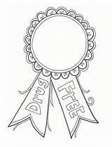 Simple Award Ribbon Coloring Page  Free Printable Pages For Kids sketch template