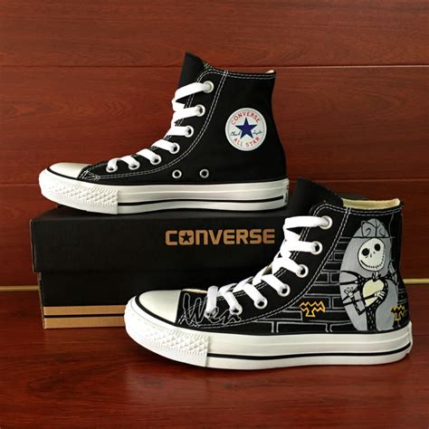 Nightmare before Christmas Converse Hand Painted Canvas Sneakers Men ...