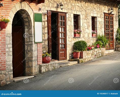 Rustic, Traditional, Mediterranean Tavern Entrance Stock Image - Image of beautiful, hotel: 19240017