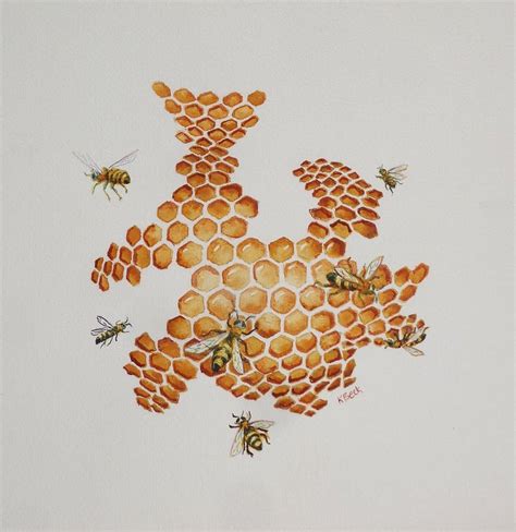 Bee Hive # 1 Painting by Katherine Young-Beck - Pixels