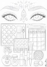 Make Up Coloring Book Pages sketch template