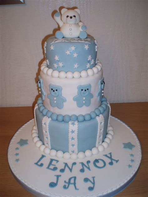 Baby Boys Christening Cake - CakeCentral.com